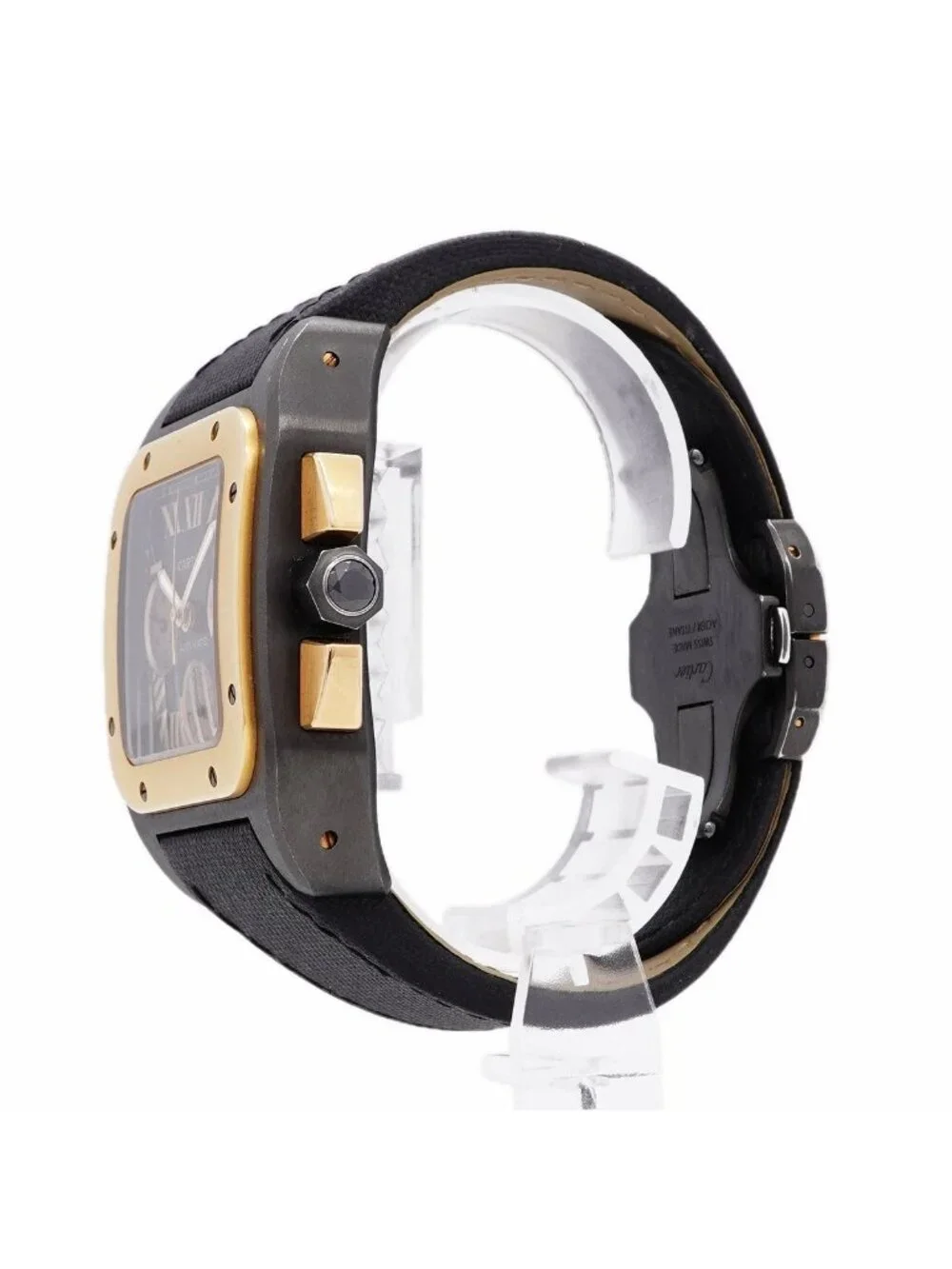 Cartier Santos 100 XL Chronograph Black Dial Watch